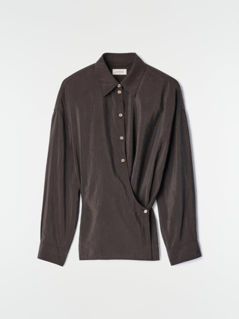 Lemaire STRAIGHT COLLAR TWISTED SHIRT IN DRY SILK