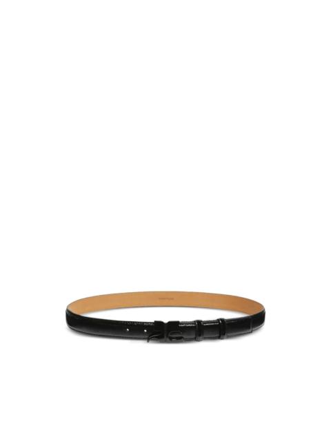 courrèges AC logo-plaque leather belt