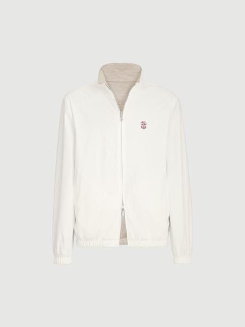 Brunello Cucinelli Bonded nylon reversible outerwear jacket with logo