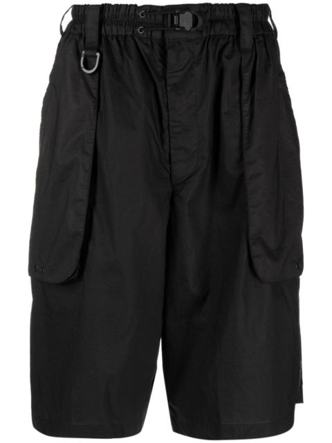 Y-3 wide-leg ripstop shorts