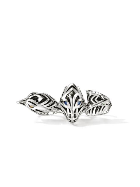 JOHN HARDY Legends Three Finger Ring, Sterling Silver, Gemstones