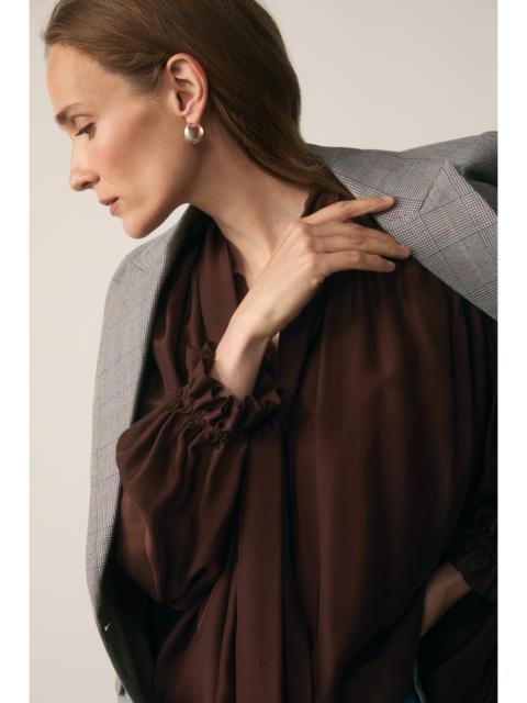 THE FOLD Riola Silk Chiffon Blouse