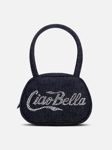 Amina Muaddi SUPER AMINA BELLA DENIM BAG