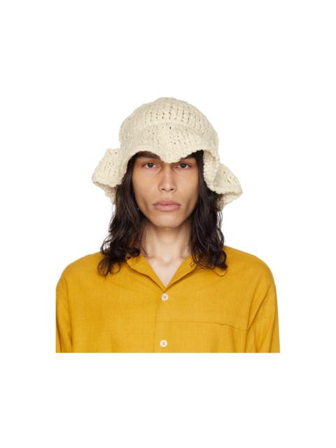 AIREI Off-White Khadi Bucket Hat