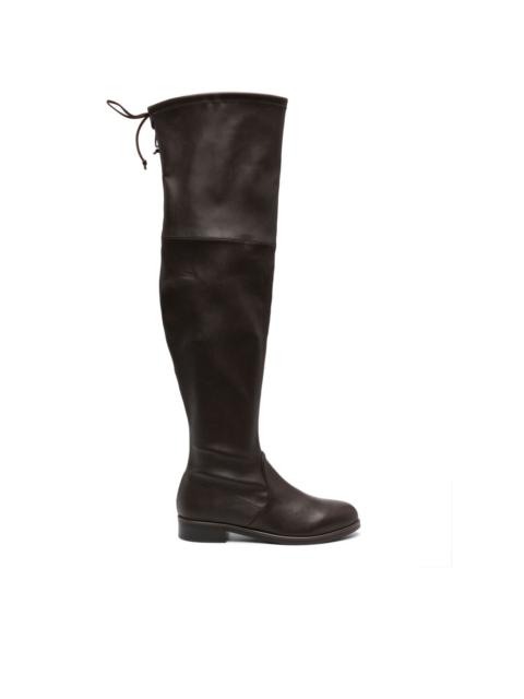 30mm tie-fastening thigh-high boots