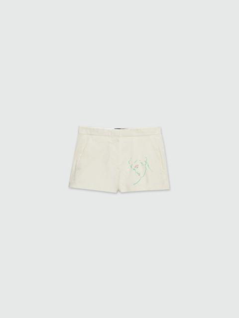 MSGM Cotton shorts with Luke Edward Hall x MSGM embroidery