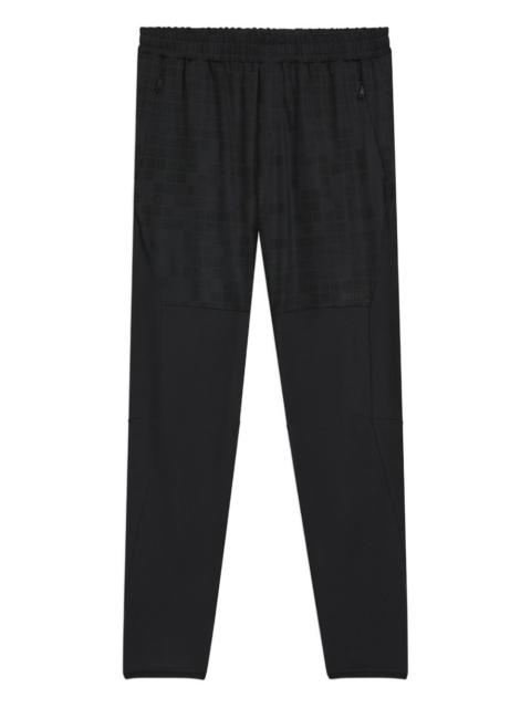 BOSS checkered-panel trousers