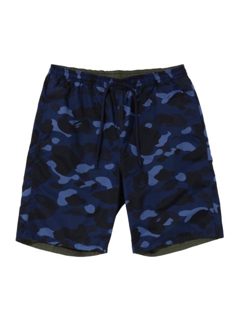A BATHING APE® BAPE Color Camo Shark Reversible Shorts 'Navy'