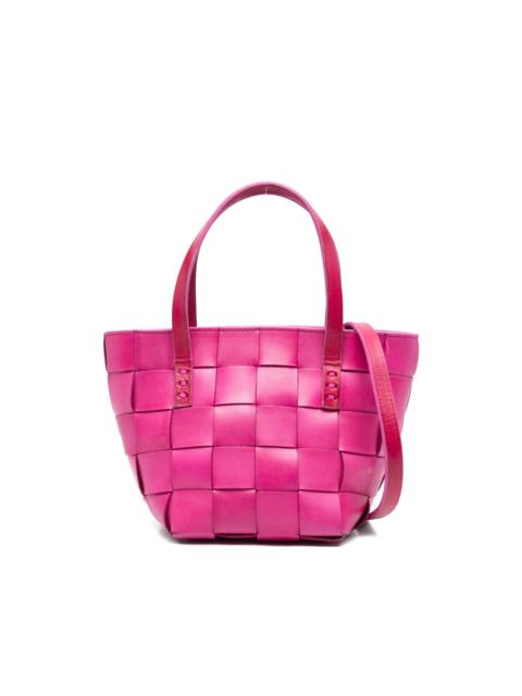 DRAGON DIFFUSION leather woven tote bag