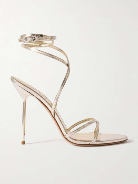 PARIS TEXAS Liz metallic-leather sandals Gold