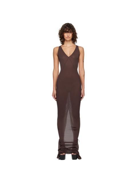 Rick Owens Brown Temple V Tank Maxi Dress