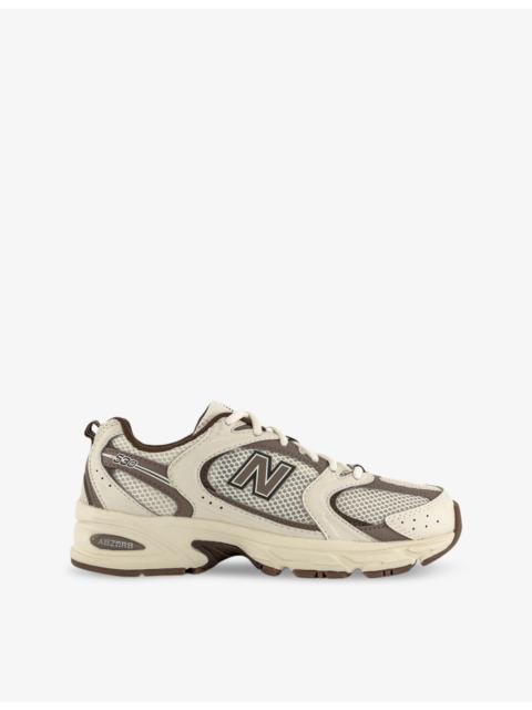 New Balance MR530 logo-embossed leather and mesh low-top trainers