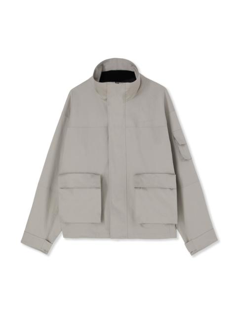 Cotton gabardine pocketed jacket