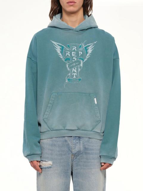 REPRESENT Westside Hoodie in Smoked Teal