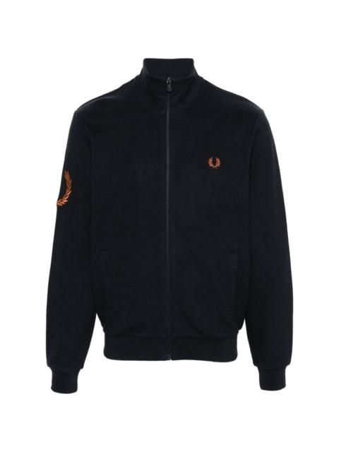 Fred Perry logo-embroidered piquÃ© bomber jacket