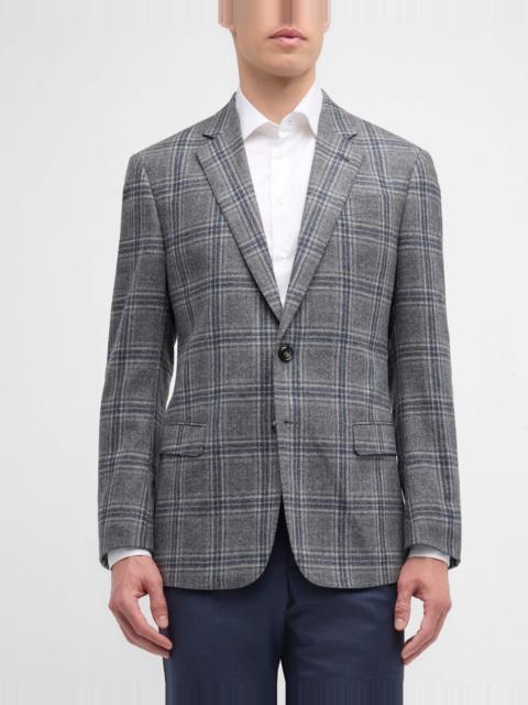 Men's Soft Plaid Sport Coat