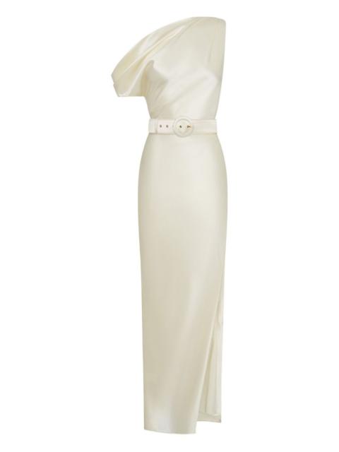 NICHOLAS Eartha one-shoulder belted midi dress