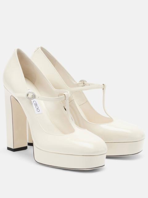 JIMMY CHOO Marene patent leather Mary Jane pumps