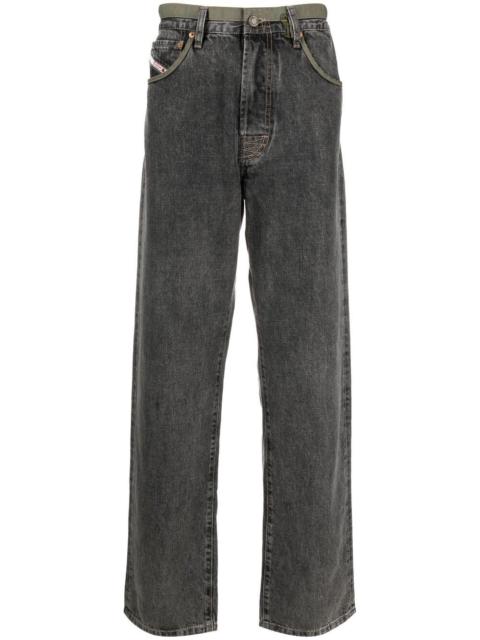 Diesel mid-rise straight-leg jeans