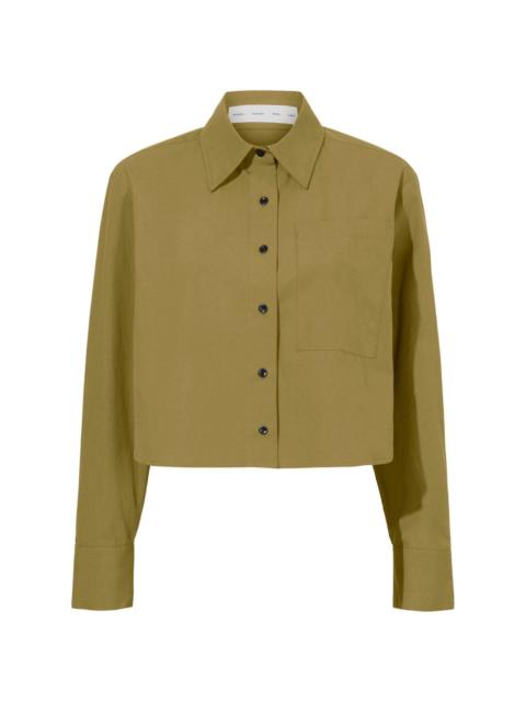 Proenza Schouler long-sleeve poplin cropped shirt