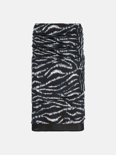 THE ATTICO BLACK AND WHITE MIDI SKIRT