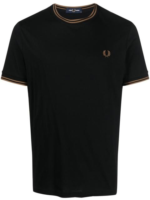 Fred Perry stripe-trim cotton T-shirt