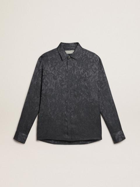 Golden Goose Jacquard shirt with all-over toile de jouy pattern