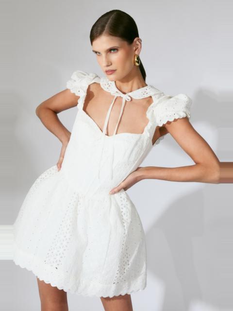 BARDOT Allington Broderie Mini Dress In Orchid White