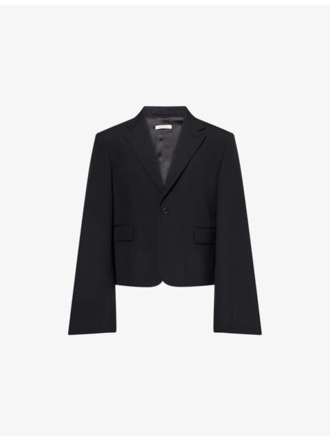 JW Anderson Wide-Sleeve Single-Breasted Wool Blazer
