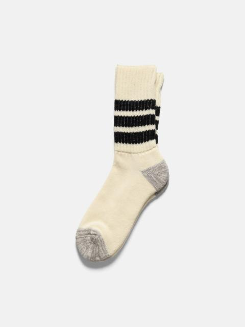 ROTOTO® R1255 Coarse Ribbed Oldschool Crew Socks Black