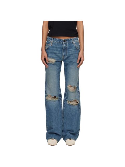AMIRI Blue Slash Jeans