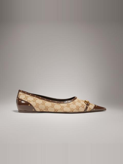 GUCCI Men's point-toe studded loafer