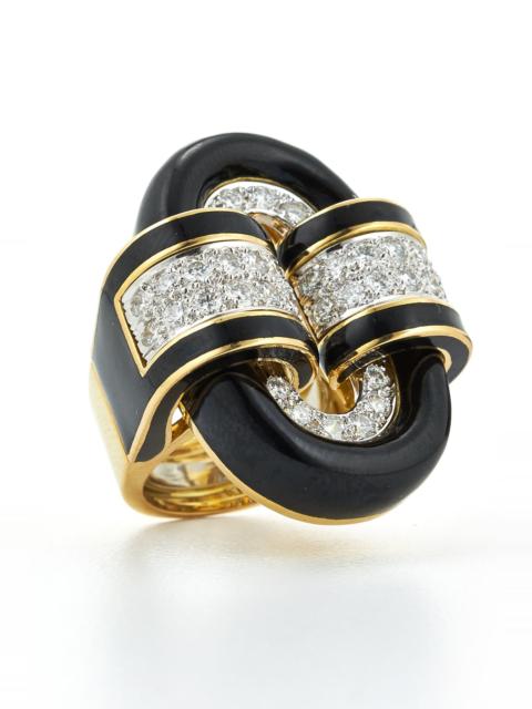 DAVID WEBB Diamond Buckle Ring