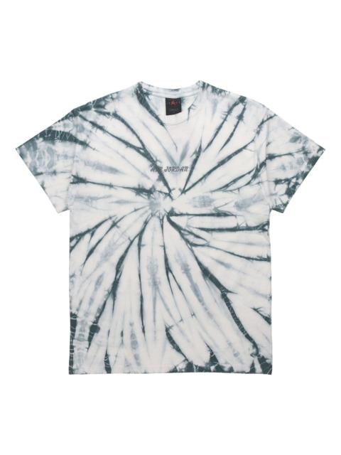 Jordan Air Jordan Tie Dye Printing Loose Knit Short Sleeve Green DQ3903-101