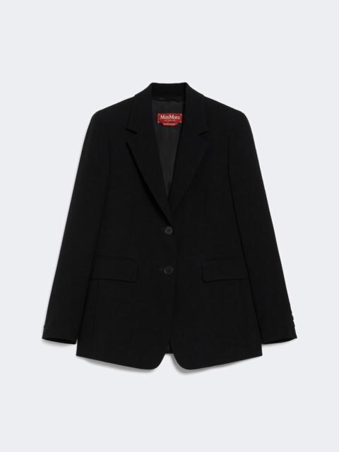 Max Mara LINZ Single-breasted cady blazer - BLACK