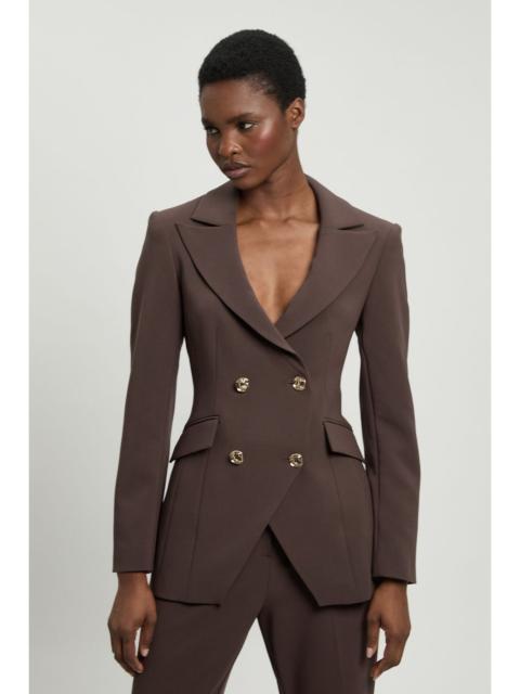 KAREN MILLEN Compact Stretch Double Breasted Blazer