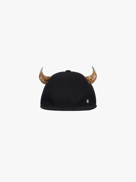 Givenchy CAP IN CANVAS WITH HORNS