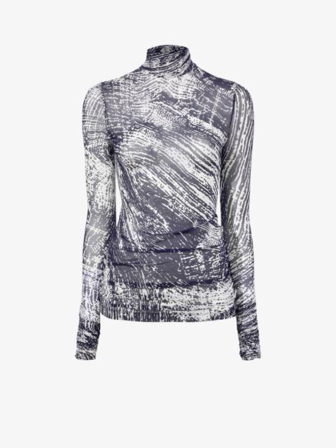 Rio Top in Printed Tulle Jersey