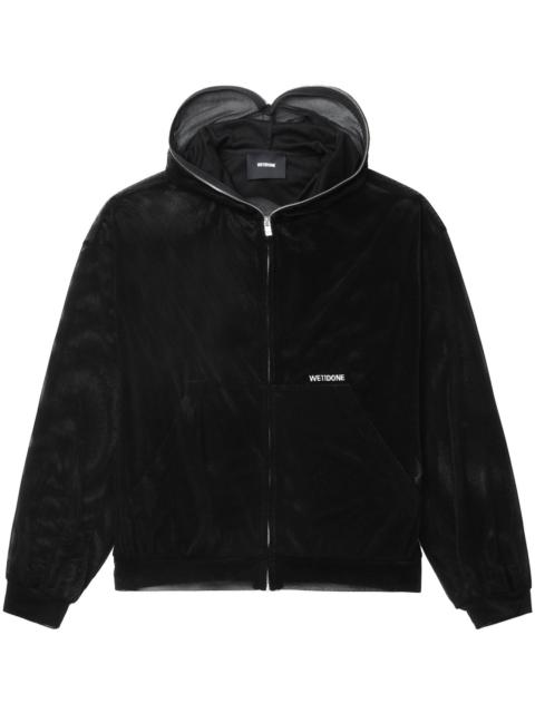 We11done Black Embroidered Full Zip-Up Blouson