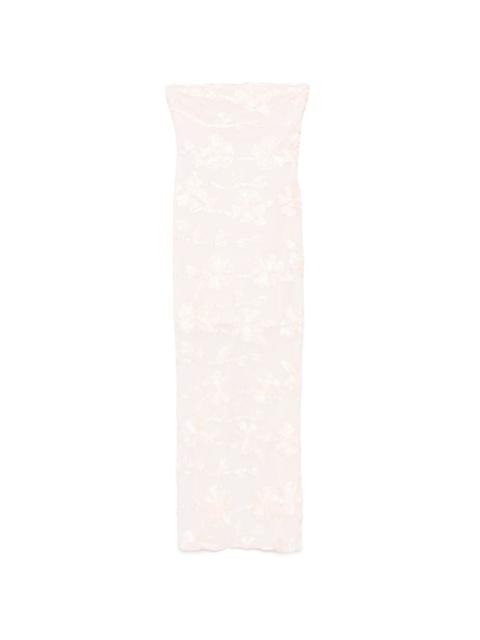 ROTATE floral-mesh maxi dress