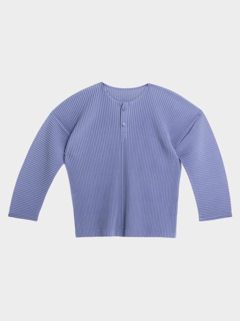 ISSEY MIYAKE Men & apos;s Monthly Colors Pleated Long-Sleeve Shirt
