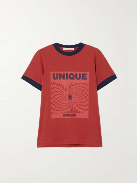 Unique printed organic cotton-jersey T-shirt