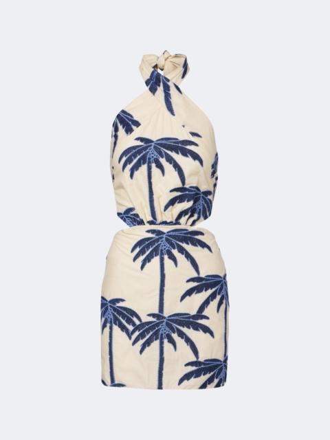 Johanna Ortiz Embroidered cotton-blend minidress
