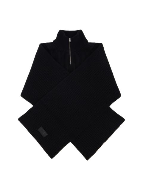 MM6 Maison Margiela Black Fisherman Knit Camionneur Scarf