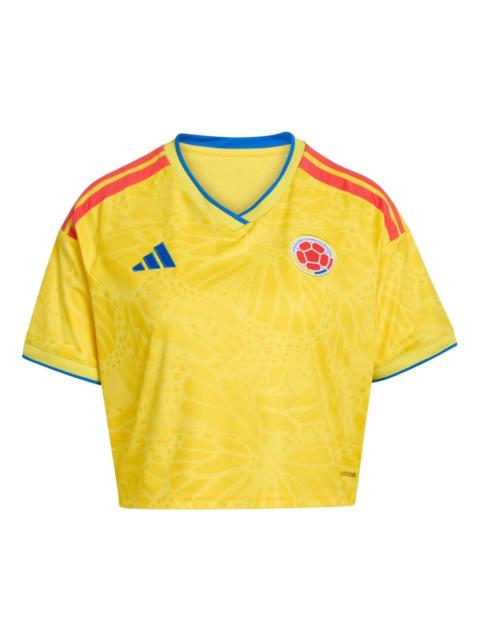 adidas (WMNS) adidas Colombia 26 Home Cropped Jersey 'Impact Yellow' KE8087