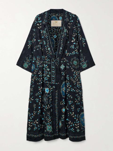 Oceano Relicario printed twill robe