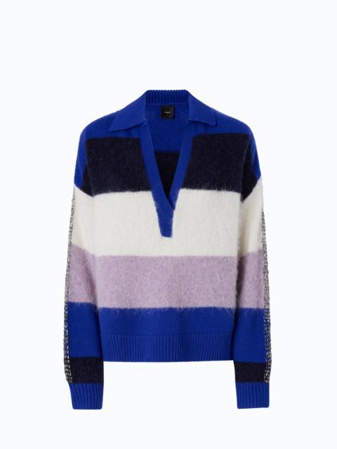 PINKO STRIPED ALPACA-BLEND SWEATER