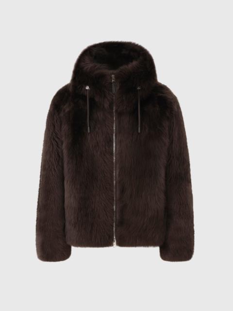 MACKAGE MOSES hooded shearling jacket