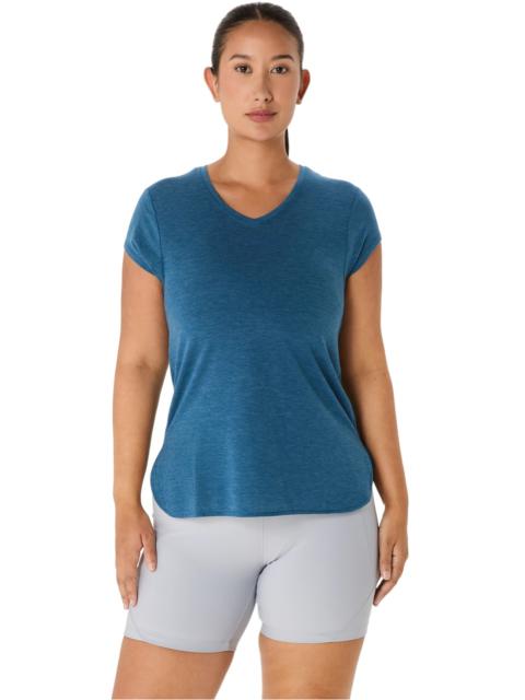 Asics WOMEN'S HEATHER VNECK TOP