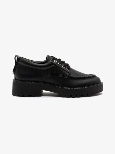 London Lace Up Loafer In Black Leather